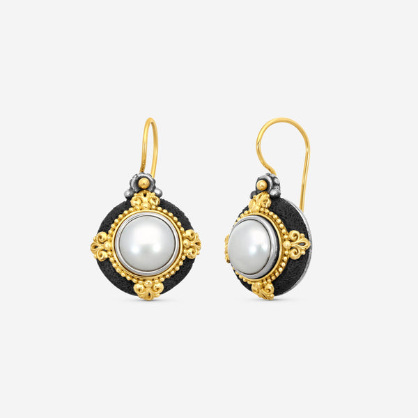 KONSTANTINO - "Nemesis" Sterling Silver & 18k Yellow Gold, Cultured Pearl Earrings (PRL: 7-8mm) - SKMK3115-122

Earring Dimensions: 1.00 x 0.62 in. - THE SOLIST
