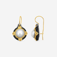 KONSTANTINO - "Nemesis" Sterling Silver & 18k Yellow Gold, Cultured Pearl Earrings (PRL: 7-8mm) - SKMK3115-122

Earring Dimensions: 1.00 x 0.62 in. - THE SOLIST