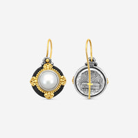 KONSTANTINO - "Nemesis" Sterling Silver & 18k Yellow Gold, Cultured Pearl Earrings (PRL: 7-8mm) - SKMK3115-122

Earring Dimensions: 1.00 x 0.62 in. - THE SOLIST