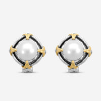 KONSTANTINO - "Kleos" Sterling Silver & 18k Yellow Gold, Cultured Pearl Earrings (PRL: 7.5mm) - SKMK3171-122

Earring Dimensions: 0.38 in. - THE SOLIST
