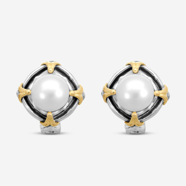 KONSTANTINO - "Kleos" Sterling Silver & 18k Yellow Gold, Cultured Pearl Earrings (PRL: 7.5mm) - SKMK3171-122

Earring Dimensions: 0.38 in. - THE SOLIST