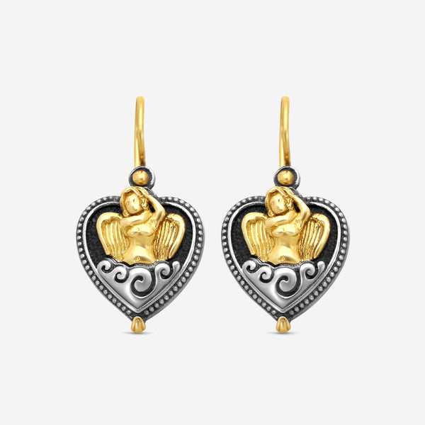 Konstantino Angelic Sterling Silver & 18K Yellow Gold Drop Earrings SKMK3185-130 - THE SOLIST