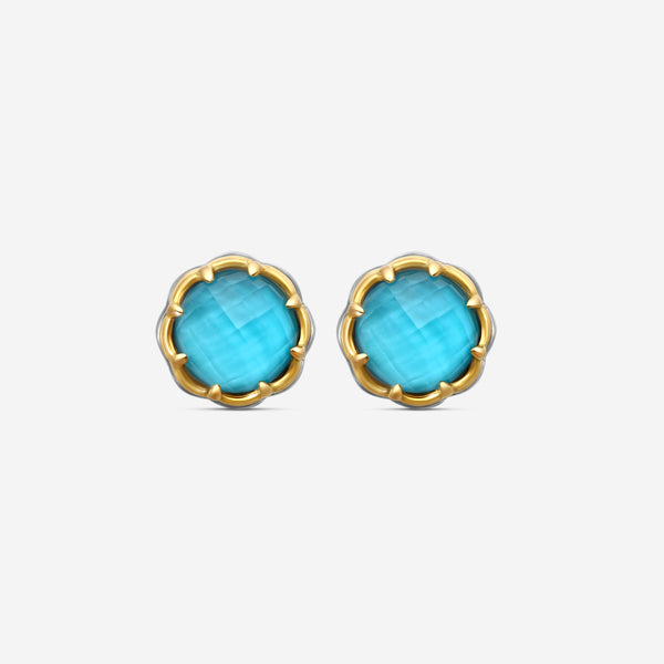 KONSTANTINO - "Angelic" Sterling Silver & 18k Yellow Gold, Silka Doublet Earrings (SIL: 8mm) - SKMK3188-370

Earring Dimensions: 0.38 in. - THE SOLIST