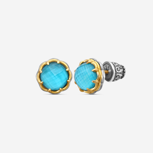 KONSTANTINO - "Angelic" Sterling Silver & 18k Yellow Gold, Silka Doublet Earrings (SIL: 8mm) - SKMK3188-370

Earring Dimensions: 0.38 in. - THE SOLIST