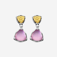 KONSTANTINO - "Gen K 2" Sterling Silver & 18k Yellow Gold, Pink Corundum Doublet Earrings (COR: 9mm) - SKMK3211-652

Earring Dimensions: 0.88 in. - THE SOLIST