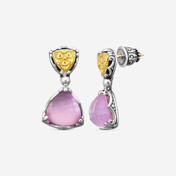 KONSTANTINO - "Gen K 2" Sterling Silver & 18k Yellow Gold, Pink Corundum Doublet Earrings (COR: 9mm) - SKMK3211-652

Earring Dimensions: 0.88 in. - THE SOLIST