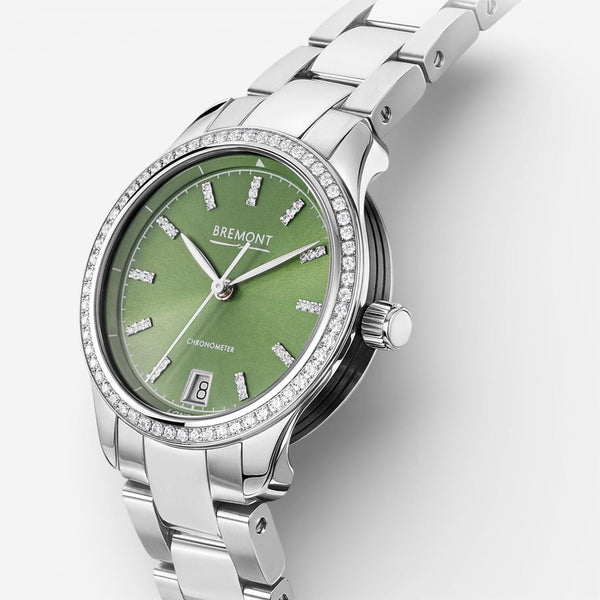 Bremont Lady K Jade Stainless Steel Diamond Automatic Ladies Watch LADY-K-JA-SS