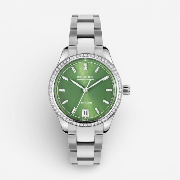 Bremont Lady K Jade Stainless Steel Diamond Automatic Ladies Watch LADY-K-JA-SS