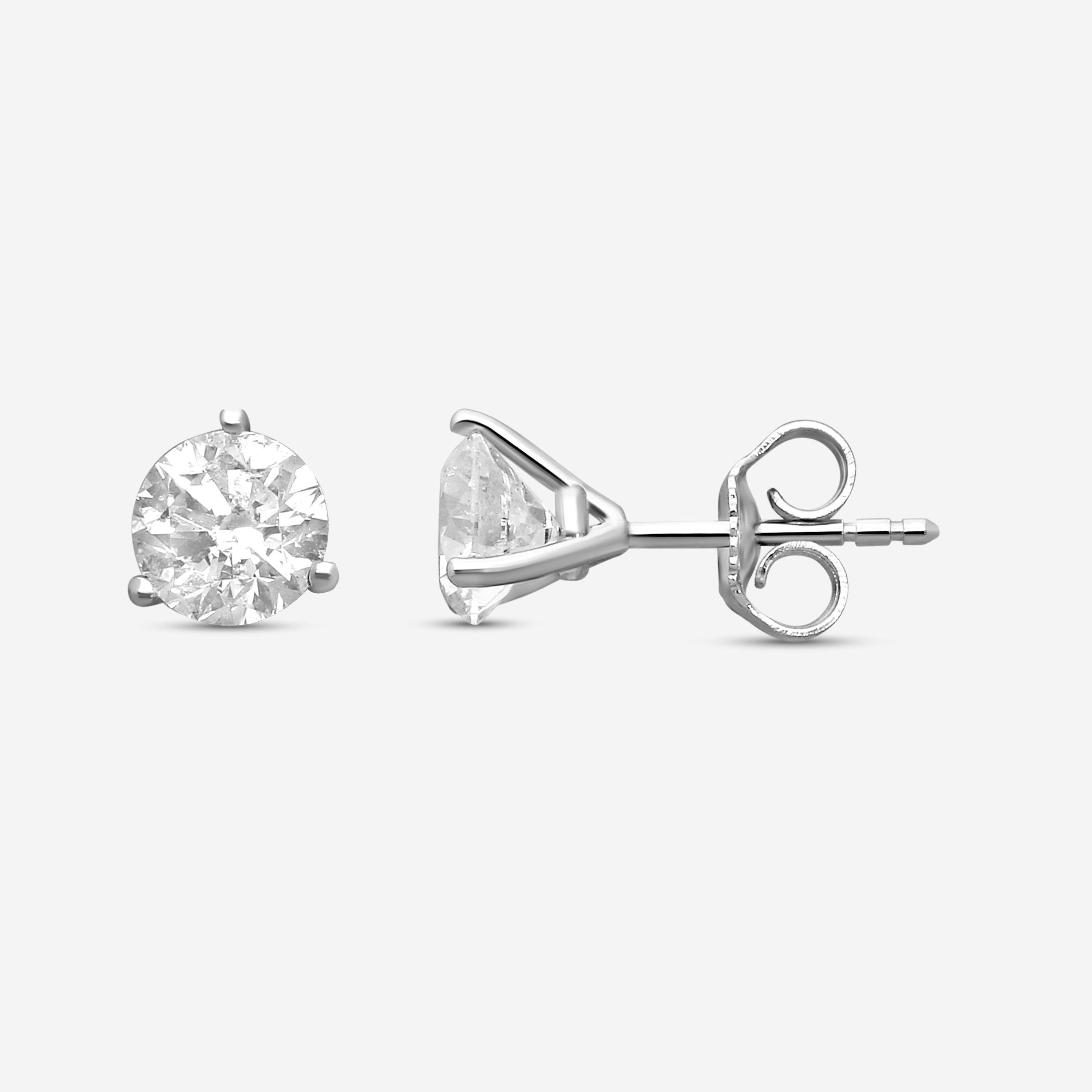 Ina Mar 14K White Gold Martini 2.00ct Stud Earrings ST1001D-FW-200F - THE SOLIST