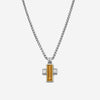 KONSTANTINO - "Hephaestus" Sterling Silver & 18k Yellow Gold, Tiger's Eye Doublet Cross (TGE: 24x7mm) - STKJ375-637-CUT

Pendant Dimensions: 1.50 x 1.00 in.
S/S Chain Included:CHKJ6-131-20 (Length - 20in.) - THE SOLIST