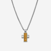KONSTANTINO - "Hephaestus" Sterling Silver & 18k Yellow Gold, Tiger's Eye Doublet Cross (TGE: 24x7mm) - STKJ375-637-CUT

Pendant Dimensions: 1.50 x 1.00 in.
S/S Chain Included:CHKJ6-131-20 (Length - 20in.) - THE SOLIST