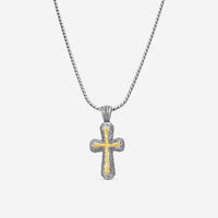 KONSTANTINO - "Stavros" Sterling Silver & 18k Yellow Gold Cross - STKJ394-130

Pendant Dimensions: 2.00 x 0.88 in.
S/S Chain Included:CHKJ23-131-20  (Length - 20in.) - THE SOLIST