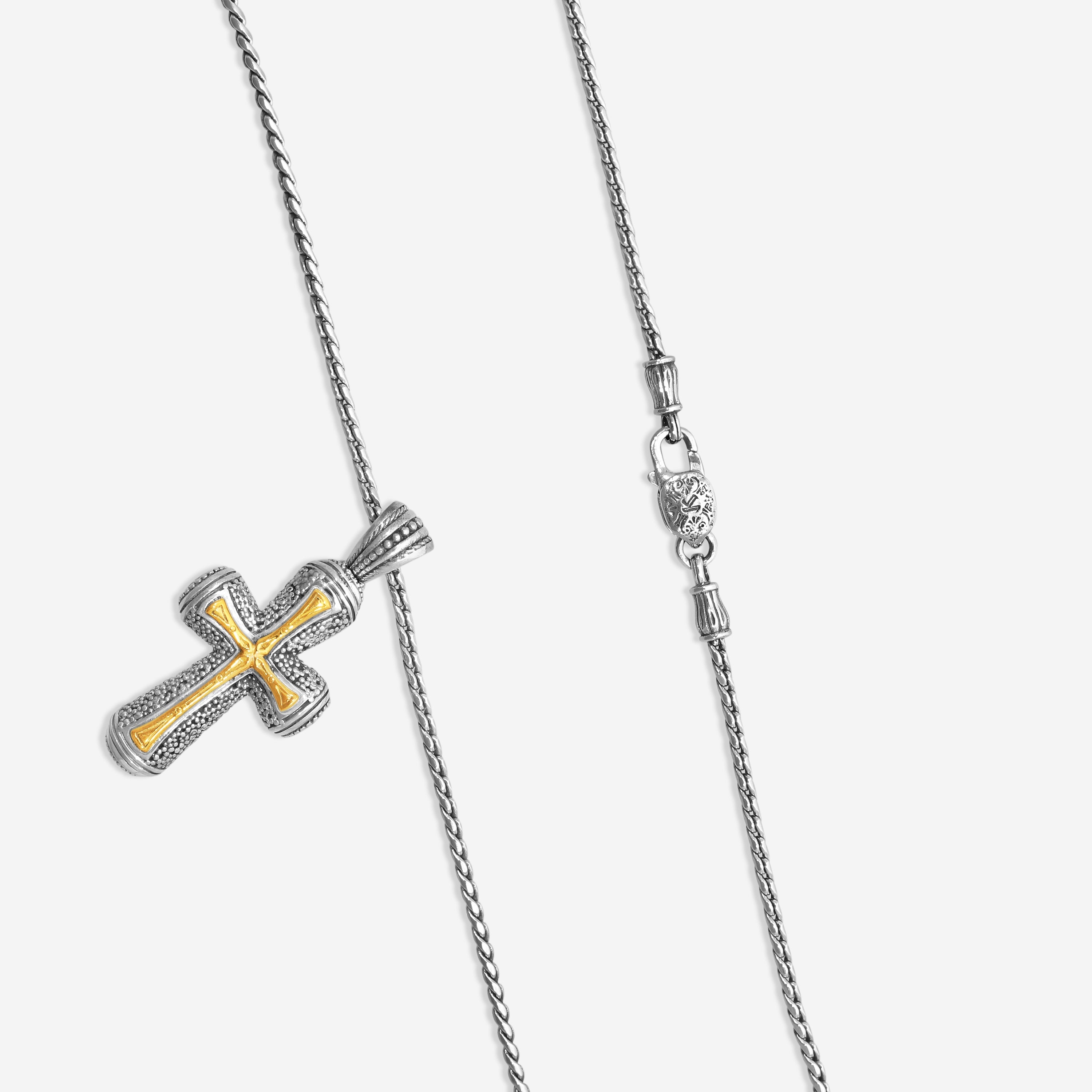 Konstantino Stavros Sterling Silver & 18K Yellow Gold Cross Necklace S