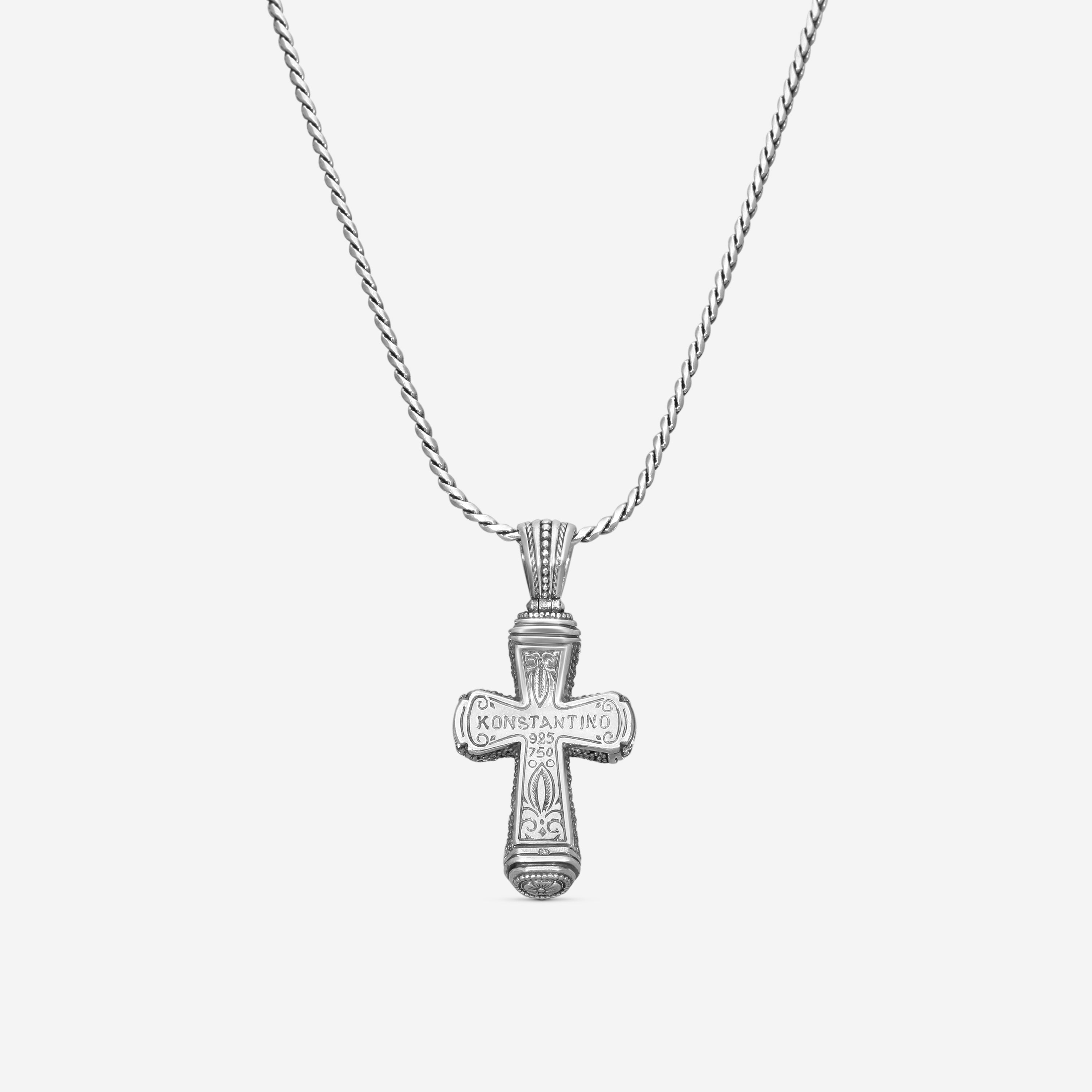 Konstantino Stavros Sterling Silver & 18K Yellow Gold Cross Necklace S