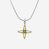 KONSTANTINO - "Gen K 2" Sterling Silver & 18k Yellow Gold, Yellow Agate Triplet Cross - STKJ425-649 S/S Chain Included:CHKJ22-131-18 (Length - 18in.)" - THE SOLIST