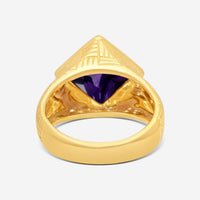 Suna 18K Yellow Gold Parquet Amethyst Statement Ring Sz. 6.25 R2870AMY - THE SOLIST