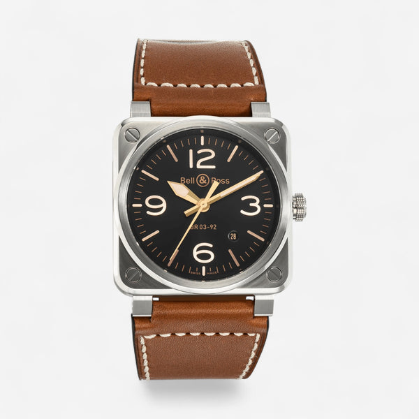 Bell & Ross Br 03-92 Golden Heritage Stainless Steel Automatic Men's Watch BR0392-GH-ST/SCA