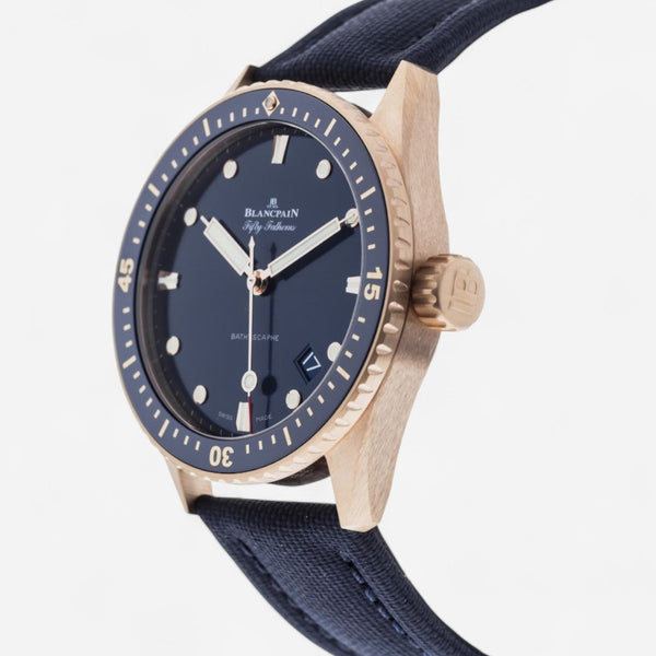 Blancpain Fifty Fathoms Bathyscaphe 18K Rose Gold Automatic Men's Watch N05000O36S040NO52A