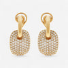 Crivelli 18K Yellow Gold Diamond Pave Drop Earrings E0071E - THE SOLIST