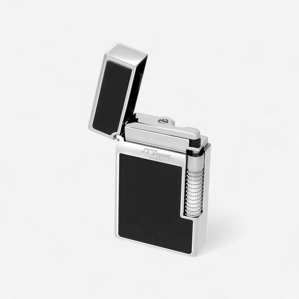 S.T. Dupont Le Grand Black & Silver Lighter 23010