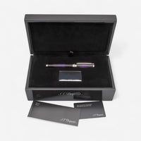 S.T. Dupont Line D Atelier Purple Lacquer & Silver Rollerball Pen ST412711