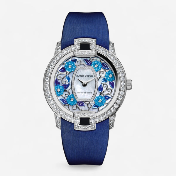 Roger Dubuis Velvet 18K White Gold Diamond Automatic Ladies Watch DBVE0054