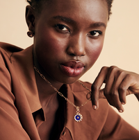 Roberto Coin Obelisco 18K Rose Gold Diamond & Blue Lapis Pendant Necklace 8883122AX19XB