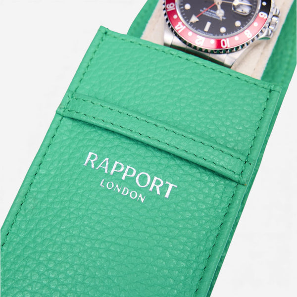 Rapport Portobello Light Green Leather Single Watch Pouch D407