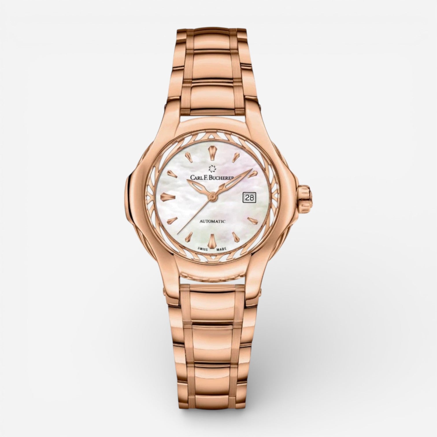 Carl F. Bucherer Pathos Diva 18K Rose Gold Automatic Ladies Watch 00.10580.03.73.21.02