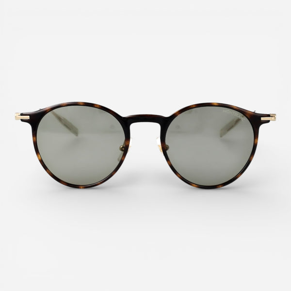 Montblanc Havana & Green Square Men's Sunglasses MB0097S007 - THE SOLIST