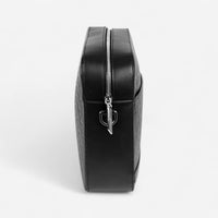 S.T. Dupont Firehead Black Leather Messenger Bag 160009