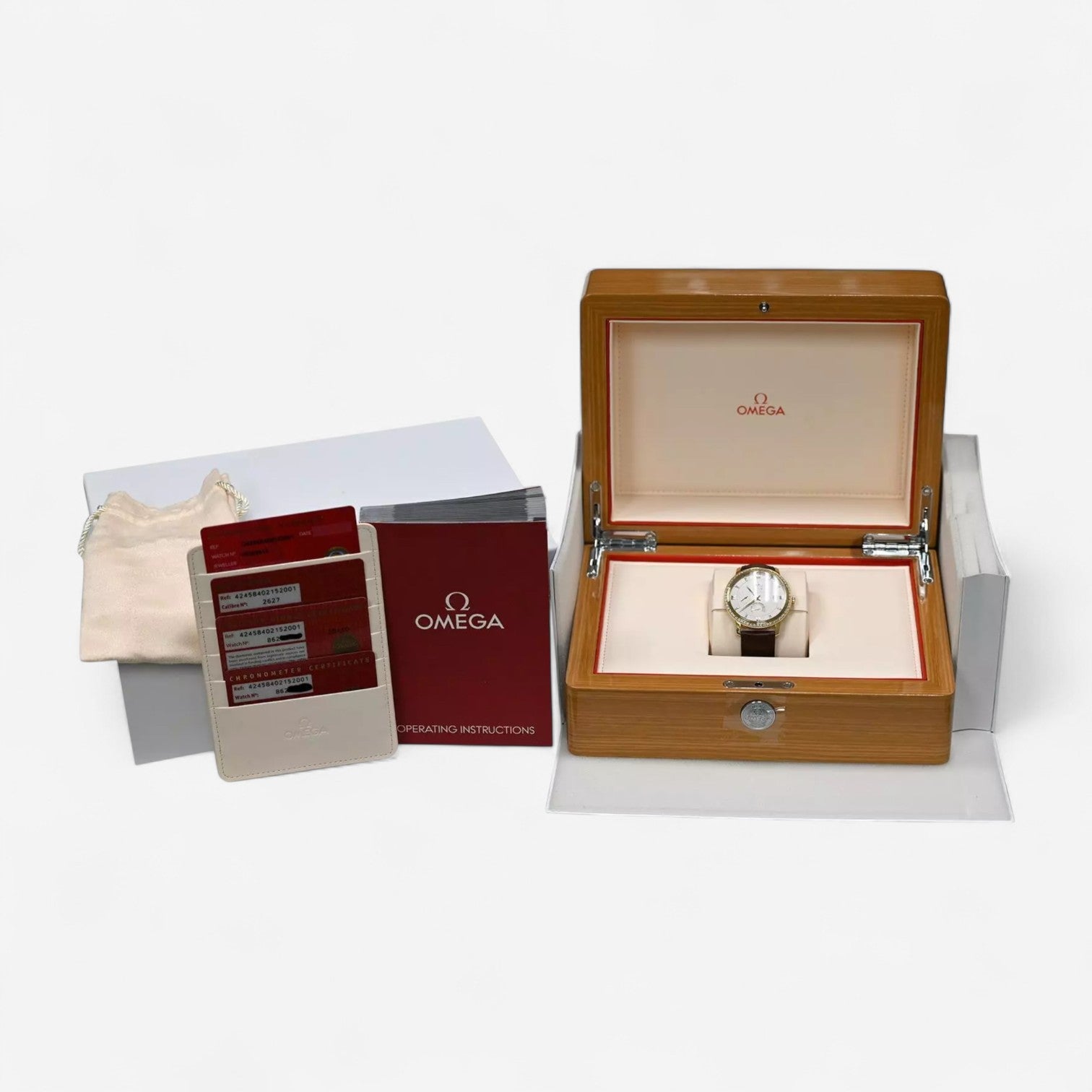 Omega De Ville Prestige 18K Yellow Gold Automatic Unisex Watch 424.58.40.21.52.001