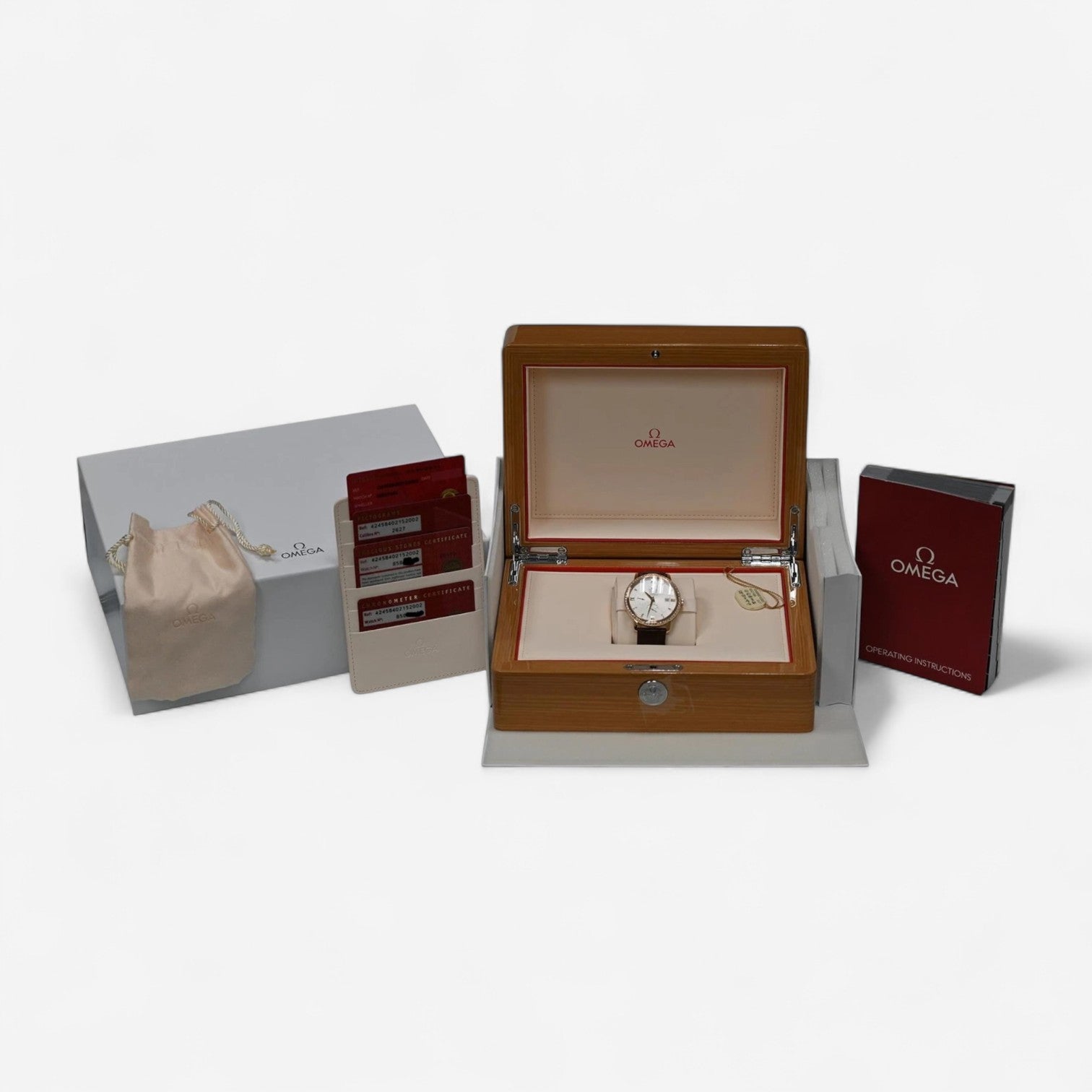 Omega De Ville Prestige 18K Rose Gold Automatic Unisex Watch 424.58.40.21.52.002
