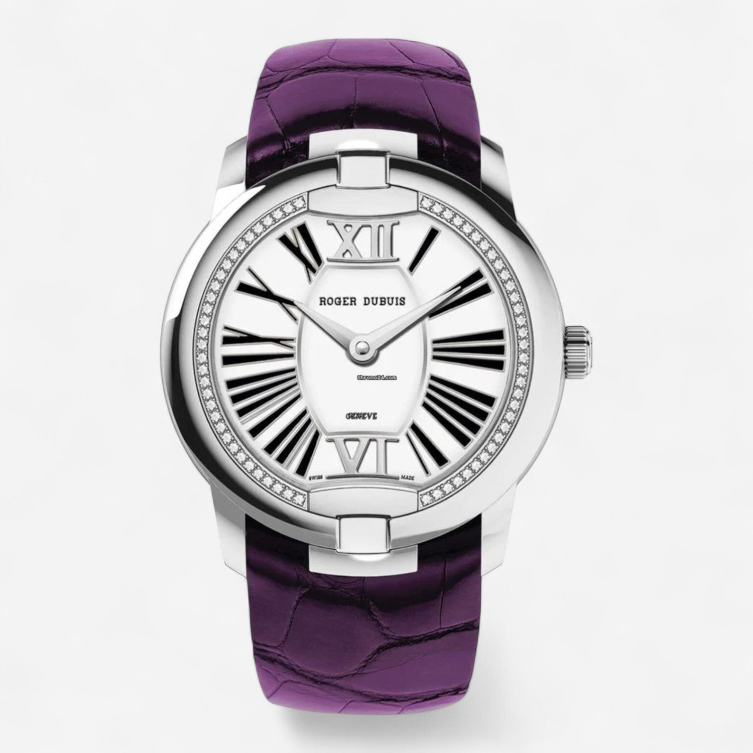 Roger Dubuis Velvet 18K White Gold Diamond Automatic Unisex Watch DBVE0034