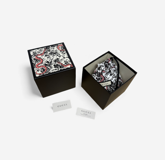 Gucci Sterling Silver Black Cufflinks YBE43449100100U