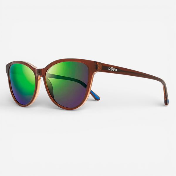 Revo Daphne Men's Brown & Evergreen Cat-Eye 56 mm Sunglasses RE119802GN
