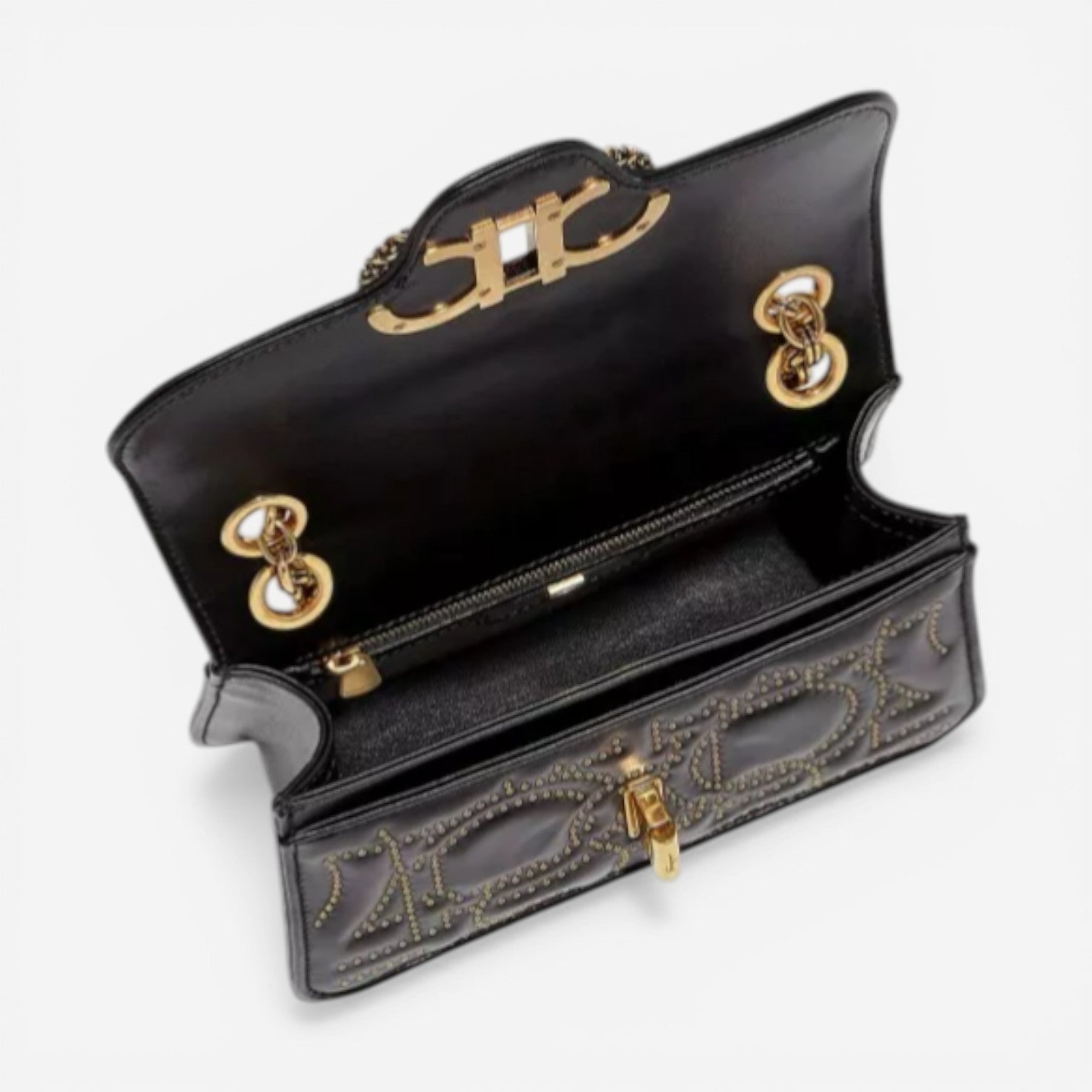 NEW SALVATORE FERRAGAMO Quilting Women's 716807 Black Shoulder Bag MSRP $2400 - THE SOLIST
