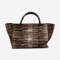 Armenta Multicolor Python Leather Large Tote Bag 09023 | THE SOLIST