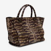Armenta Multicolor Python Leather Large Tote Bag 09023