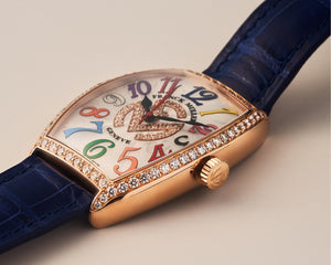 Luxury watch with colorful numbers