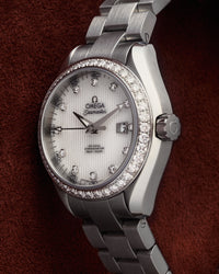 Omega Seamaster Aqua Terra Stainless Steel Diamond Automatic Ladies Watch 231.15.34.20.55.001