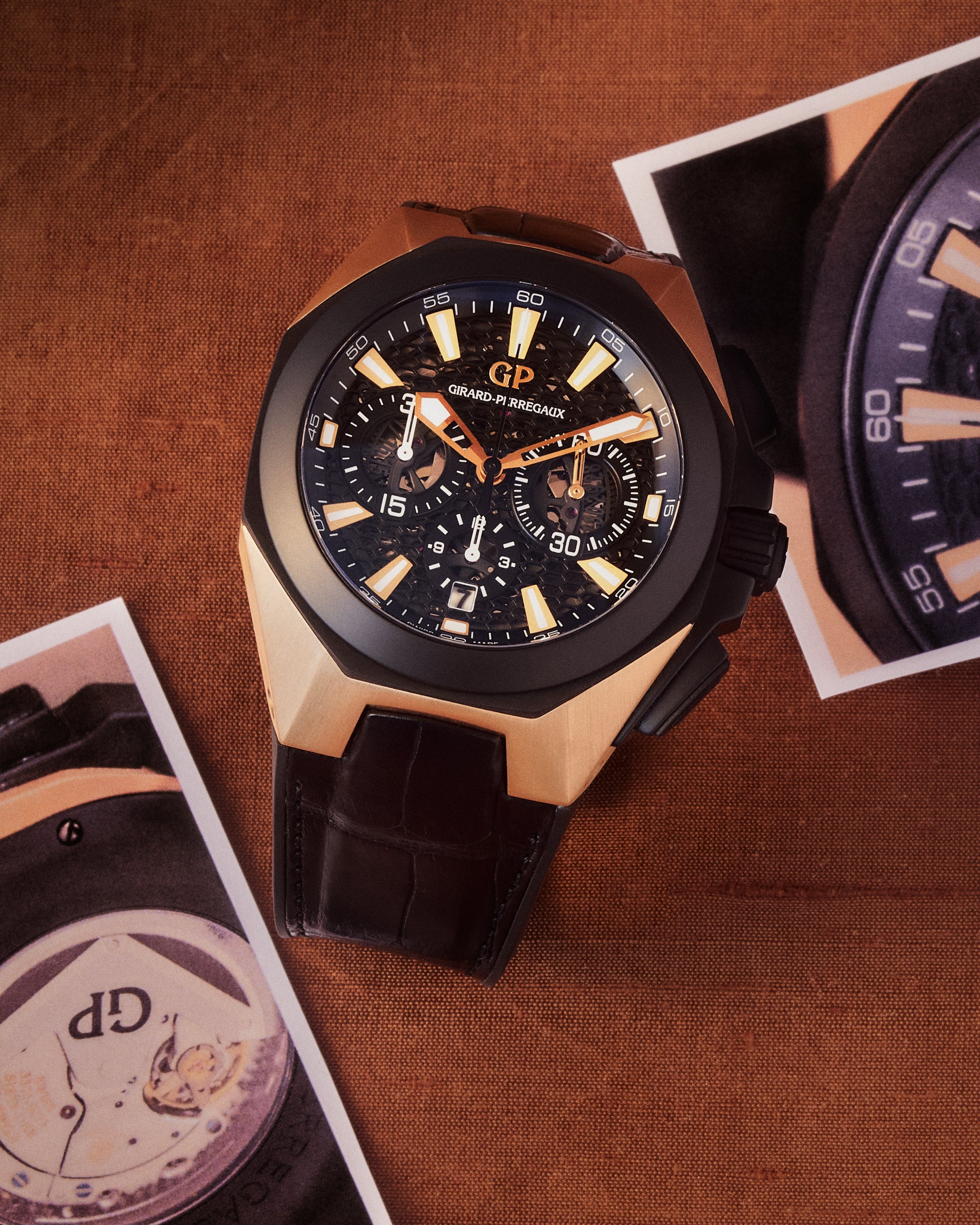 Girard-Perregaux Sea Hawk Chronograph 18K Rose Gold Automatic Men's Watch 49971-34-632-BB6C - THE SOLIST