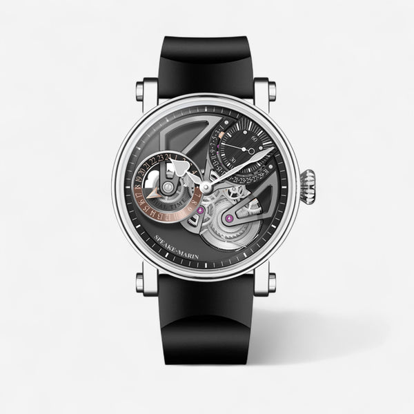 Speake-Marin One & Two Openwork Dual Time Titanium Limited Edition Automatic Men's Watch 414209250