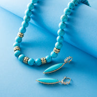Suzanne Kalan 18K Yellow Gold Turquoise Drop Earrings AE157-YGTRQ