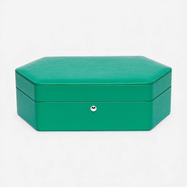 Rapport London Portobello Green Leather Three Watch Box TA44