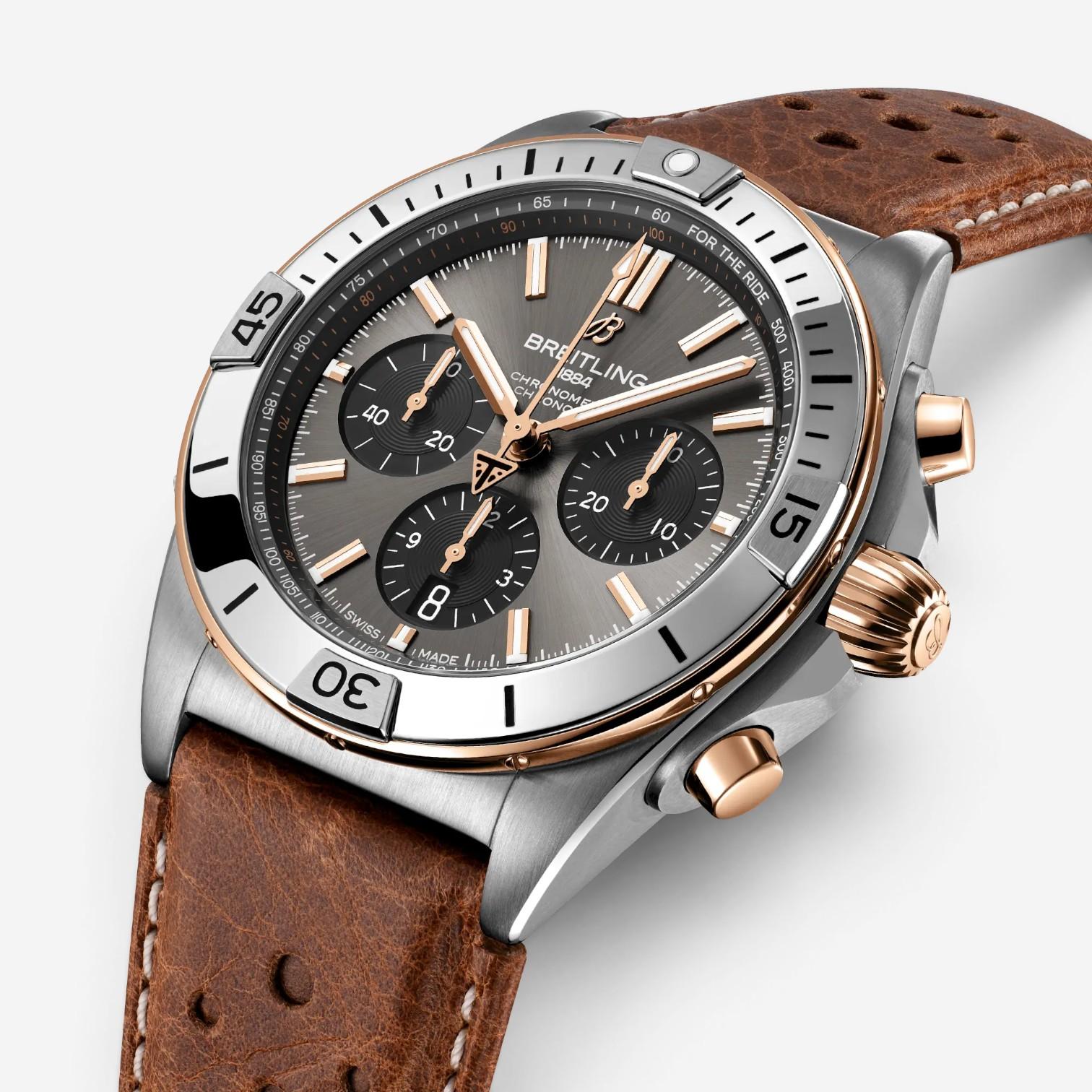 Breitling Chronomat Titanium & 18K Rose Gold Automatic Men's Watch TB0134101M1X1