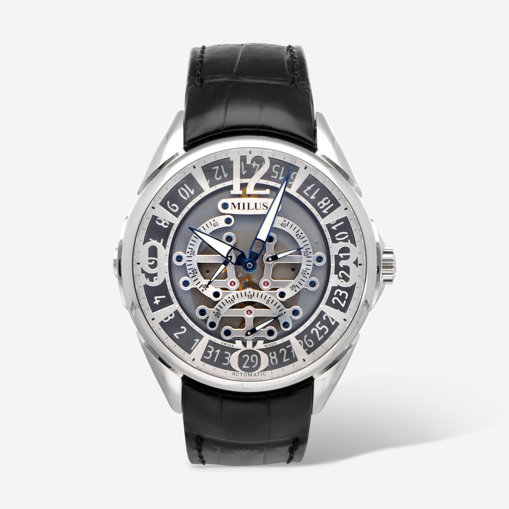 Milus Tirion TriRetrograde Stainless Steel Men's Automatic Watch TIRI001 - THE SOLIST