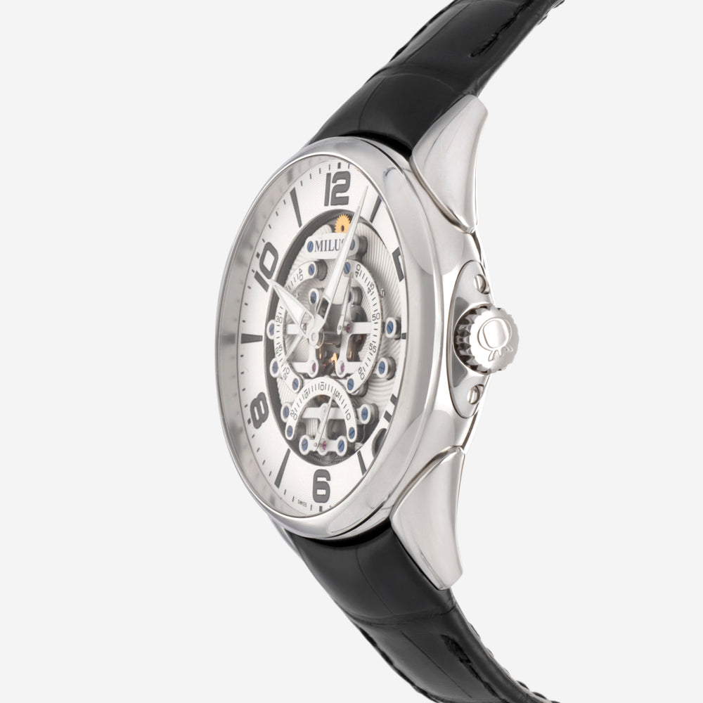 Milus Tirion TriRetrograde Stainless Steel Men's Automatic Watch TIRI014 - THE SOLIST
