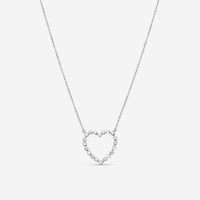 Suna 18K White Gold Diamond Heart Pendant H404W