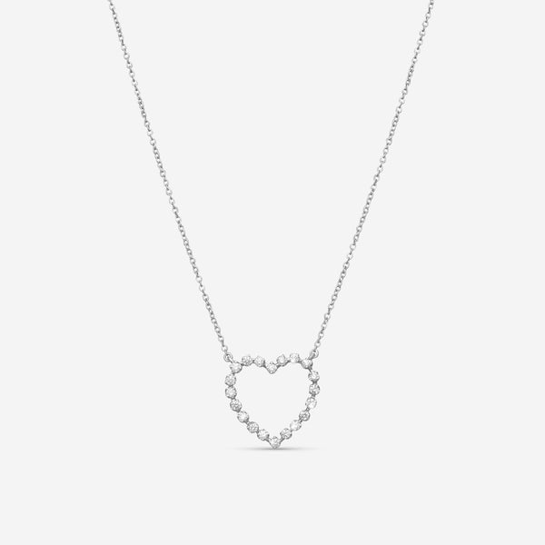 Suna 18K White Gold Diamond Heart Pendant H404W